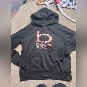 bebe sport Black Pullover Hoodie with Subtle Logo